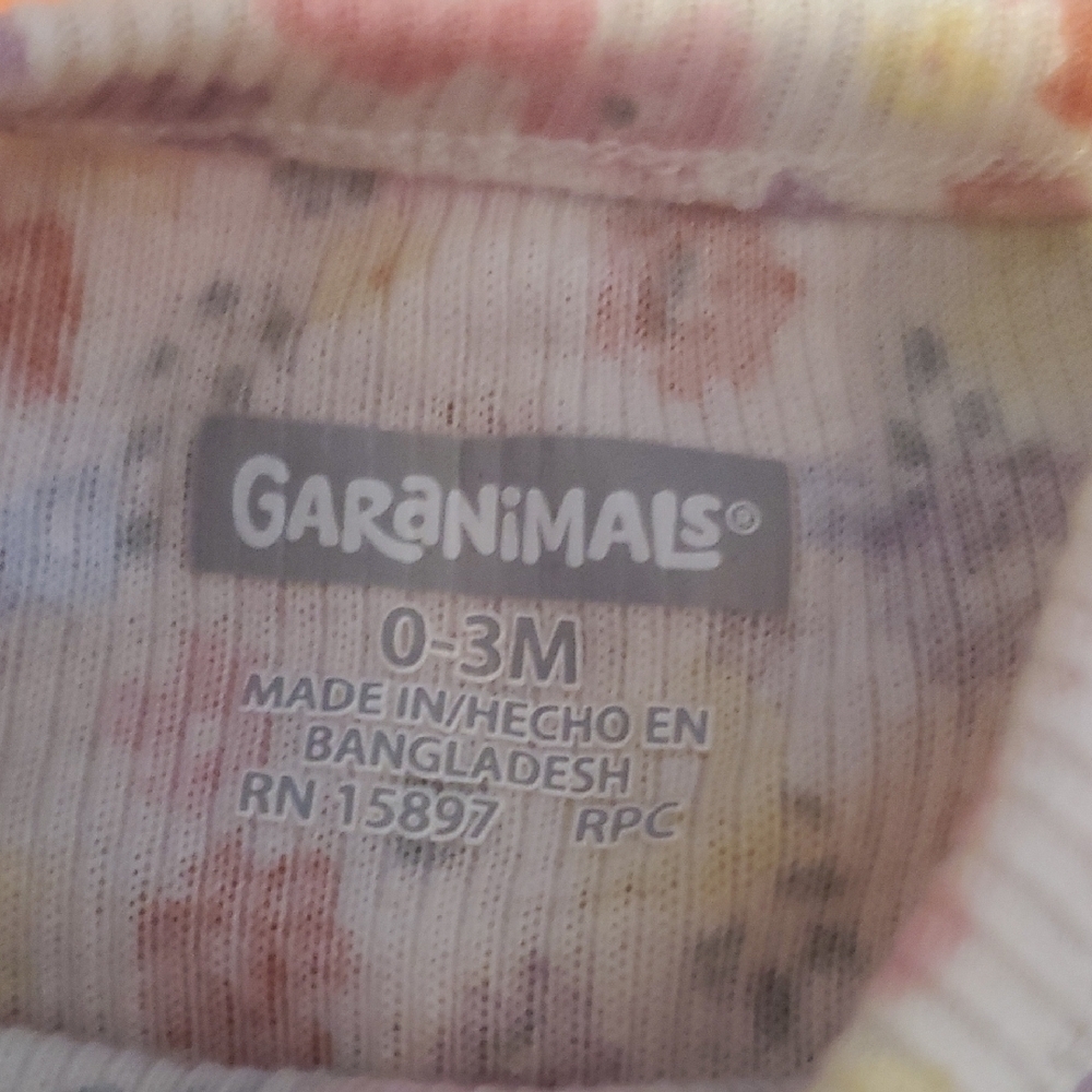 Set Of 5 Garanimals Pink and Green Bodysuits for Infants - Picture 2 of 7